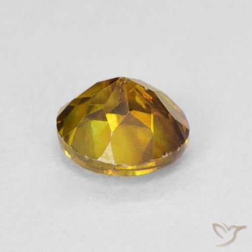 Esfalerita Marrom dourado Natural 0.92ct, Redondo, VS-SI