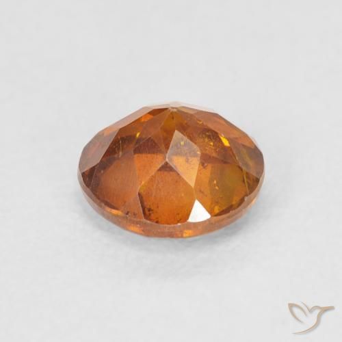 Esfalerita Laranja terroso Natural 0.95ct, Redondo, VS-SI