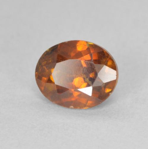 Esfalerita Laranja Marrom Profundo Natural 1.33ct, oval, SI