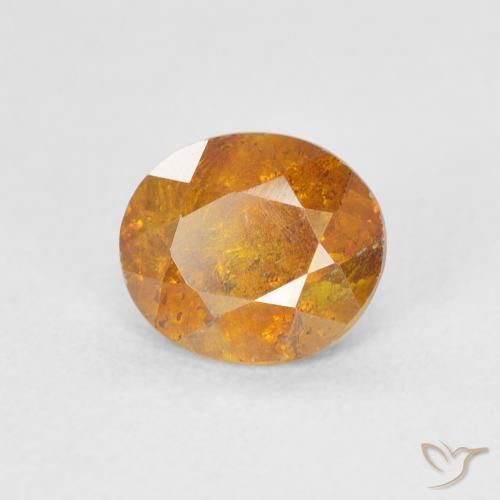 Esfalerita mel de laranja Natural 1.25ct, oval, SI