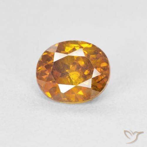 1.25ct Natural Marrom dourado Esfalerita, oval, SI