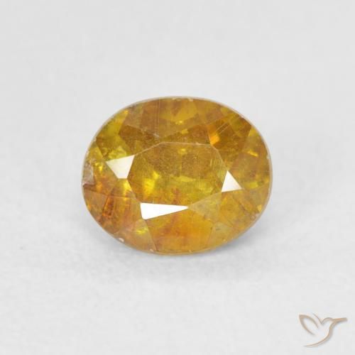 0.75ct Natural Marrom dourado Esfalerita, oval, SI