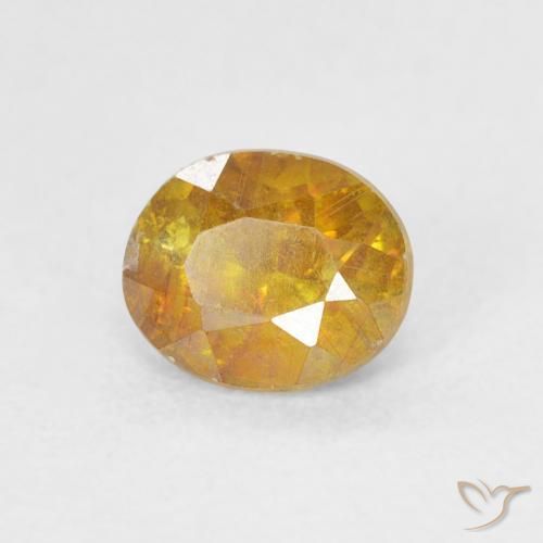 Esfalerita Marrom dourado Natural 0.75ct, oval, SI