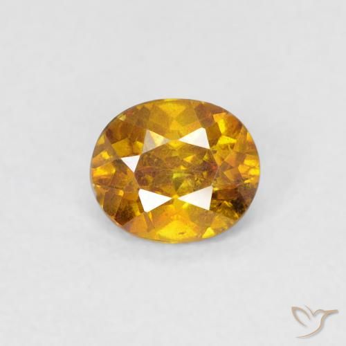 0.47ct Natural Marrom dourado Esfalerita, oval, SI