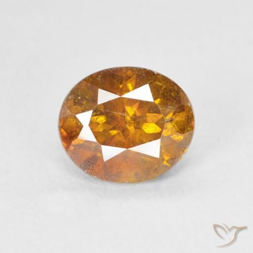 1.44ct Natural terra laranja Esfalerita, oval, SI