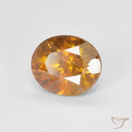 Esfalerita terra laranja Natural 1.44ct, oval, SI