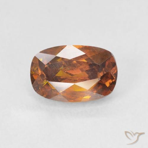 1.46ct Natural Laranja Profundo Esfalerita, Almofada, SI