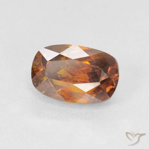 Esfalerita Laranja Profundo Natural 1.46ct, Almofada, SI