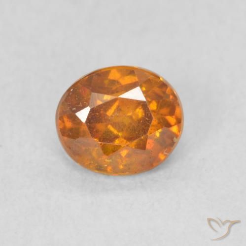 0.54ct Natural âmbar laranja Esfalerita, oval, SI