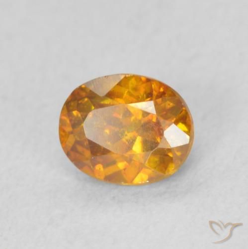 Esfalerita Laranja Médio Natural 0.59ct, oval, SI