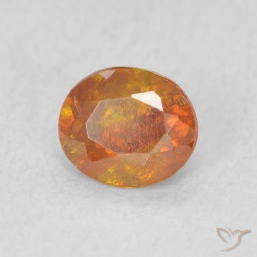 Esfalerita terra laranja Natural 0.58ct, oval, SI