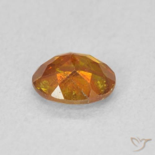 Esfalerita terra laranja Natural 0.58ct, oval, SI