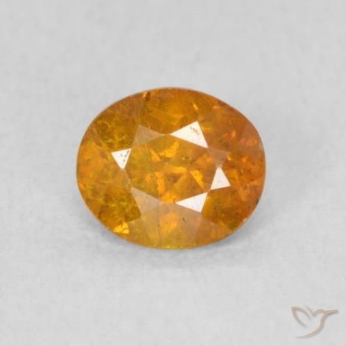 0.56ct Natural Laranja brilhante Esfalerita, oval, SI