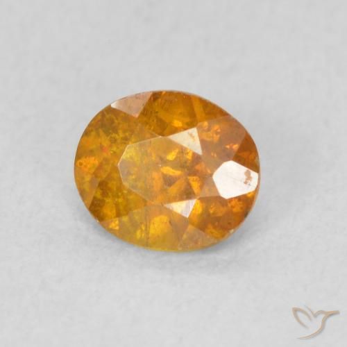 Esfalerita Laranja brilhante Natural 0.56ct, oval, SI