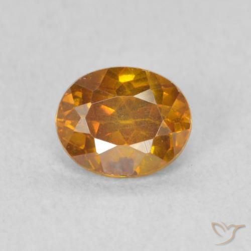 0.56ct Natural Laranja Profundo Esfalerita, oval, SI