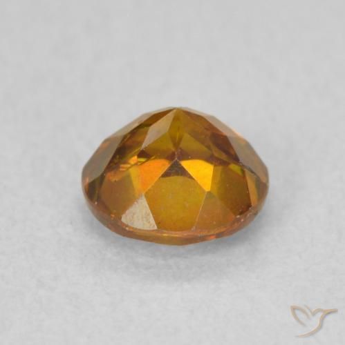 Esfalerita terra laranja Natural 0.77ct, Redondo, SI