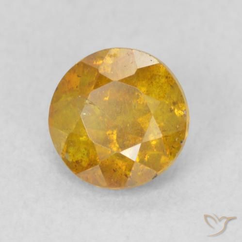 Esfalerita Laranja Dourada Natural 0.84ct, Redondo, SI