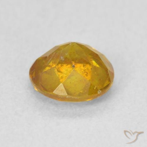 Esfalerita Laranja Dourada Natural 0.84ct, Redondo, SI