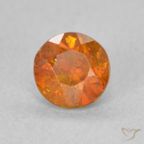 Esfalerita Laranja Médio Natural 0.79ct, Redondo, SI