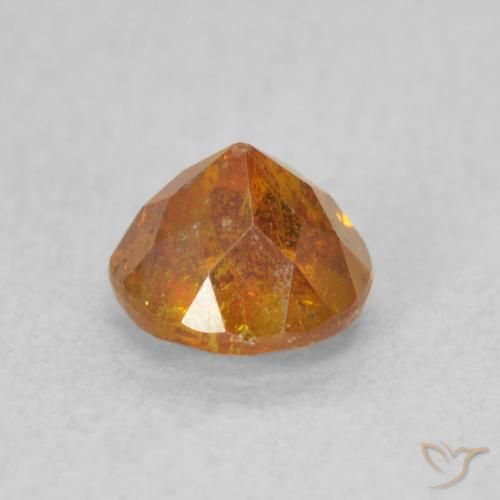 Esfalerita Laranja Médio Natural 0.79ct, Redondo, SI