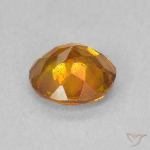 Esfalerita âmbar laranja Natural 0.77ct, Redondo, SI