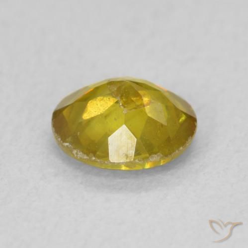 Esfalerita amarelo médio Natural 0.75ct, Redondo, SI
