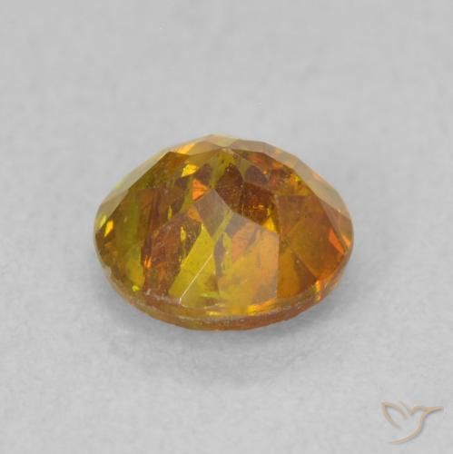 Esfalerita Laranja Médio Natural 0.91ct, Redondo, SI