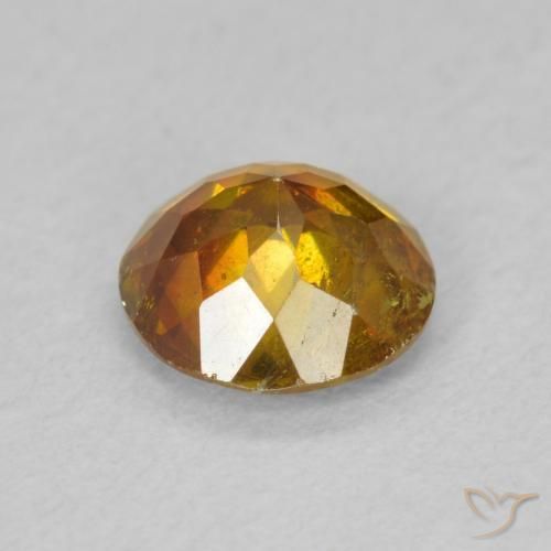 Esfalerita Laranja acastanhado Natural 1.26ct, Redondo, SI