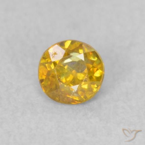 Esfalerita Amarelo escuro Natural 0.19ct, Redondo, SI