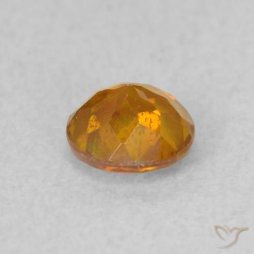 Esfalerita damasco laranja Natural 0.52ct, Redondo, SI