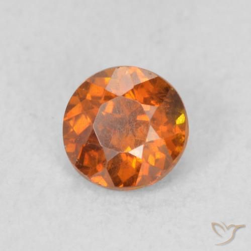 Esfalerita Medium Dark-Orange Natural 0.59ct, Redondo, SI