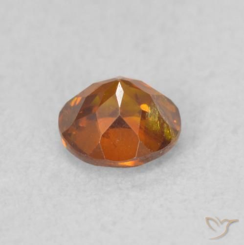 Esfalerita Medium Dark-Orange Natural 0.59ct, Redondo, SI