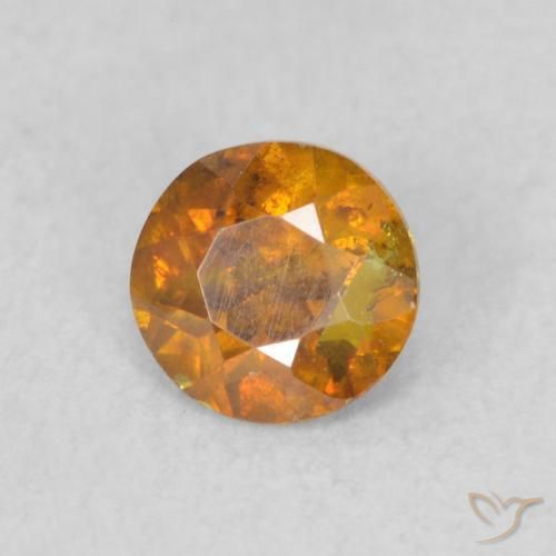 Esfalerita Laranja acastanhado Natural 0.47ct, Redondo, SI