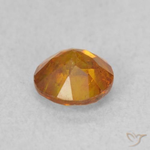 Esfalerita âmbar laranja Natural 0.70ct, Redondo, SI