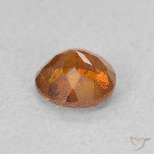 Esfalerita âmbar laranja Natural 0.72ct, Redondo, SI