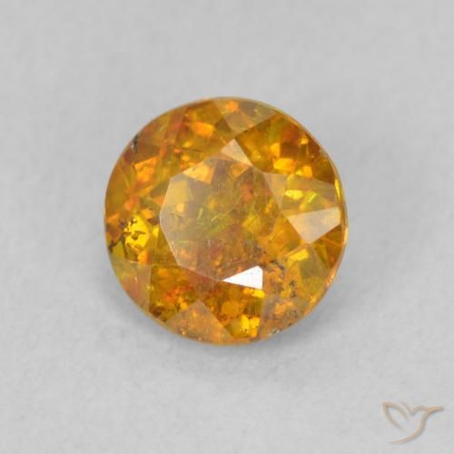 Esfalerita Medium Light-Orange Natural 0.78ct, Redondo, SI