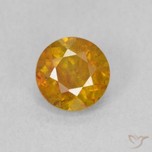 0.66ct Natural mel de laranja Esfalerita, Redondo, SI