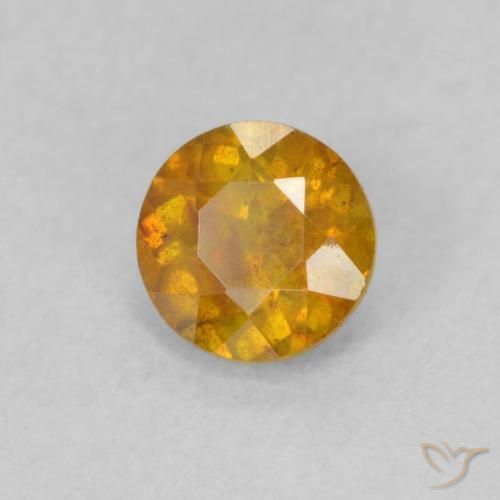Esfalerita mel de laranja Natural 0.66ct, Redondo, SI