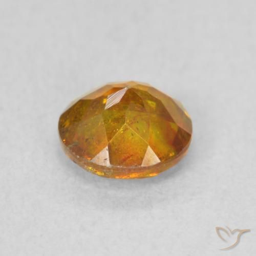 Esfalerita terra laranja Natural 0.72ct, Redondo, SI