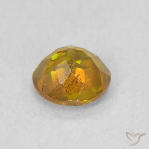 Esfalerita Laranja Dourado Profundo Natural 0.74ct, Redondo, SI