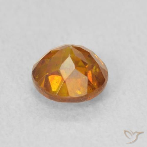 Esfalerita Laranja acastanhado Natural 0.84ct, Redondo, SI