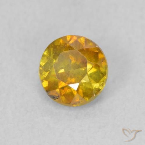 Esfalerita Marrom dourado Natural 0.53ct, Redondo, SI