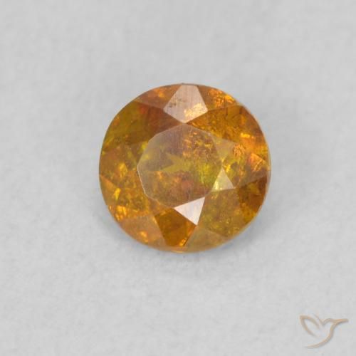Esfalerita Laranja acastanhado Natural 0.47ct, Redondo, SI