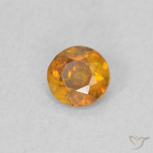 Esfalerita damasco laranja Natural 0.27ct, Redondo, SI