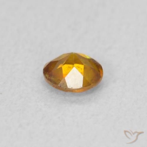 Esfalerita damasco laranja Natural 0.27ct, Redondo, SI