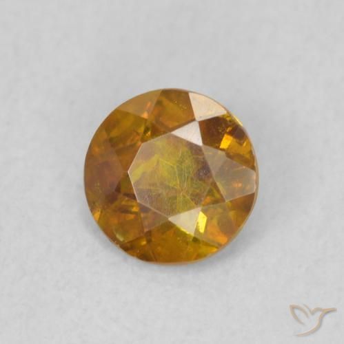 Esfalerita Laranja Médio Natural 0.46ct, Redondo, SI