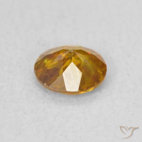 Esfalerita Laranja Médio Natural 0.46ct, Redondo, SI