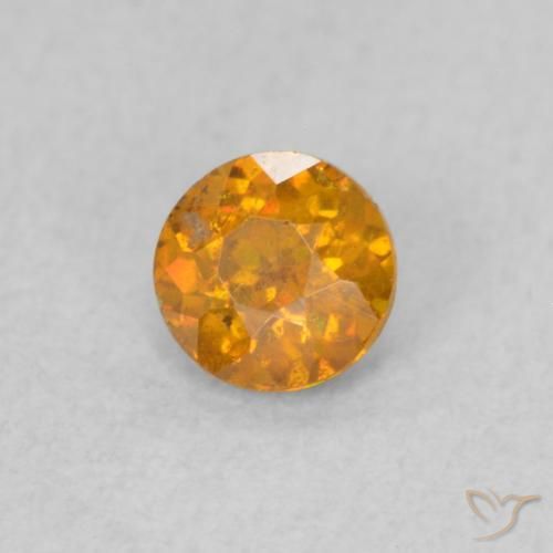 Esfalerita mel de laranja Natural 0.42ct, Redondo, SI