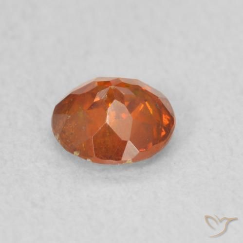 Esfalerita Laranja Médio Natural 0.56ct, Redondo, SI