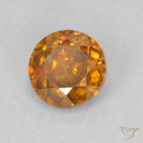 Esfalerita Laranja acastanhado Natural 0.73ct, Redondo, SI